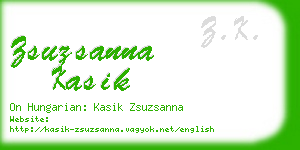 zsuzsanna kasik business card